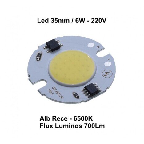 LED COB 35MM , PUTERE 6W - 220V